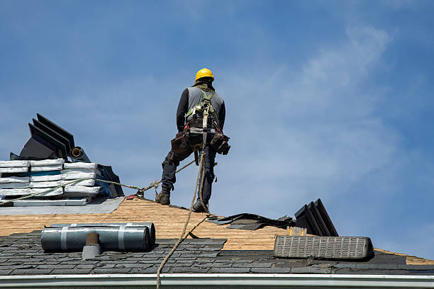 Professional Gutter Installation technician working in Ozona, FL